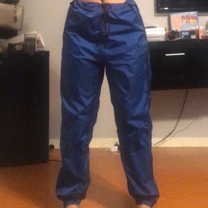 Blue cargos with zippers